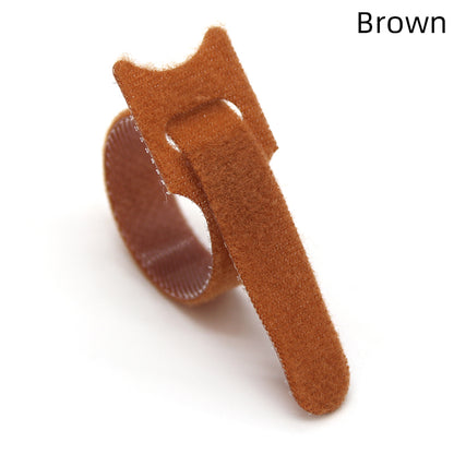 Releasable Nylon Cable Ties - Reusable Zip Straps brown 50pcs by HitMyNeed