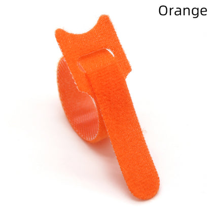 Releasable Nylon Cable Ties - Reusable Zip Straps orange 50pcs by HitMyNeed