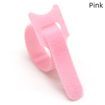 Releasable Nylon Cable Ties - Reusable Zip Straps pink 100pcs by HitMyNeed