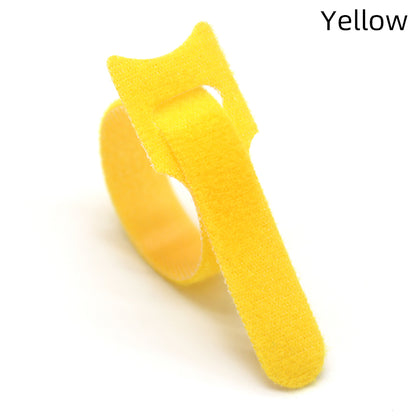 Releasable Nylon Cable Ties - Reusable Zip Straps yellow 10pcs by HitMyNeed