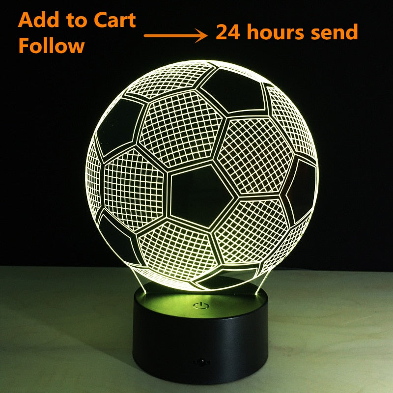 Remote Control 3D Football Night Light Lamp by HitMyNeed