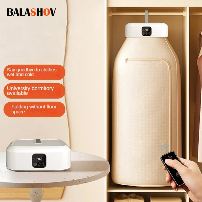 Remote Control Warm Air Clothes Dryer with Timer by HitMyNeed
