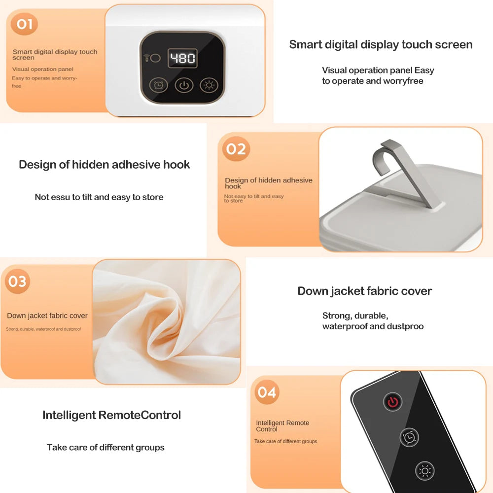 Remote Control Warm Air Clothes Dryer with Timer by HitMyNeed