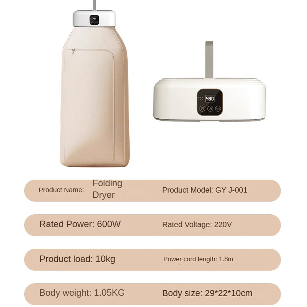 Remote Control Warm Air Clothes Dryer with Timer by HitMyNeed