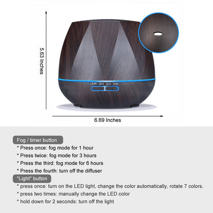 Remote Control Wood Grain Steam Humidifier Diffuser by HitMyNeed
