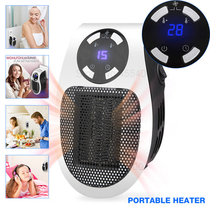 Remote Controlled Plug-In Fan Heater 500W by HitMyNeed