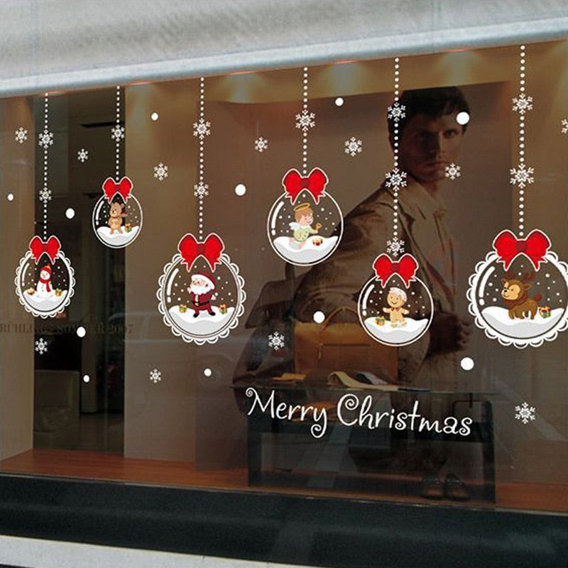 Removable Christmas Window Glass Stickers by HitMyNeed