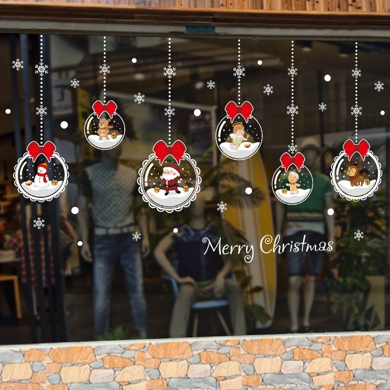 Removable Christmas Window Glass Stickers by HitMyNeed