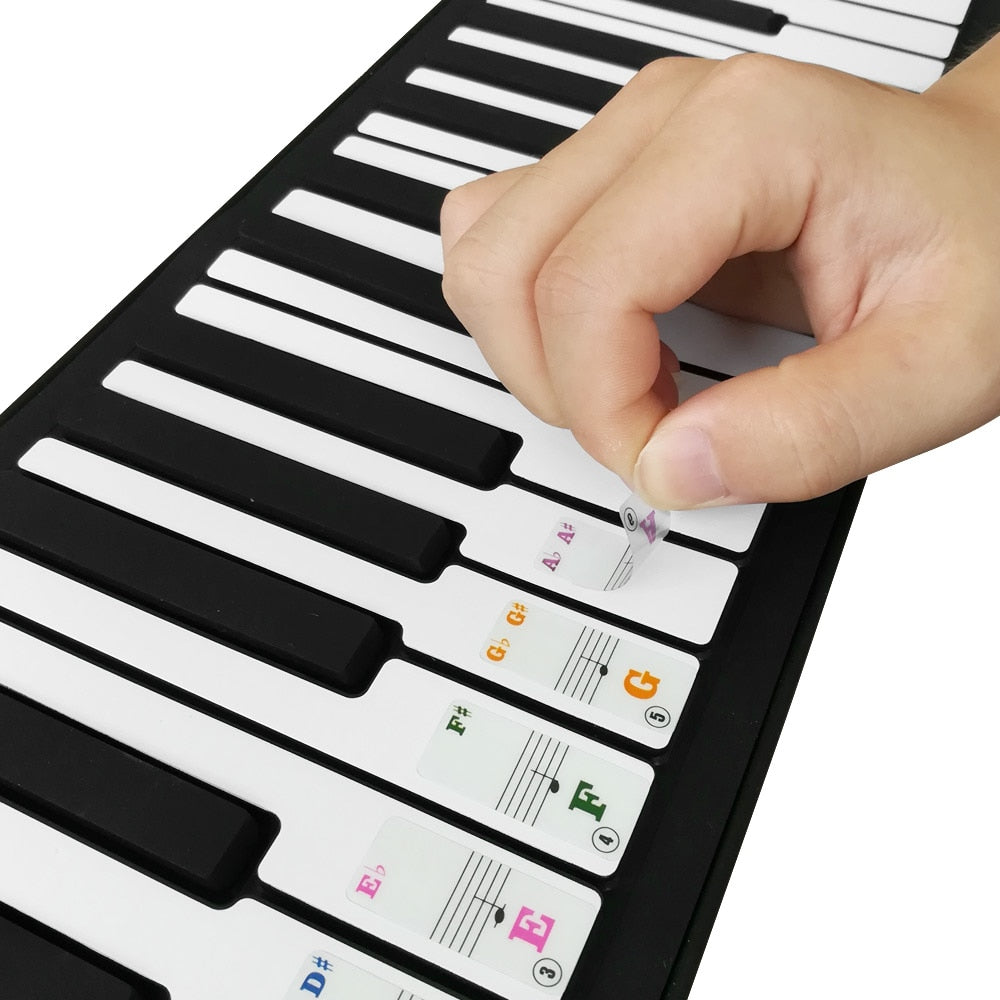 Removable Piano Key Stickers for 61-Key Keyboards by HitMyNeed