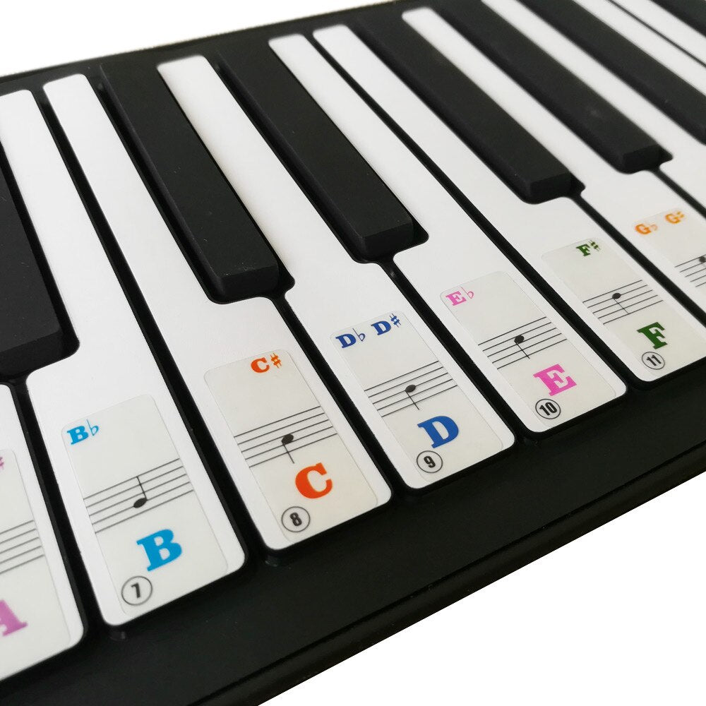 Removable Piano Key Stickers for 61-Key Keyboards by HitMyNeed