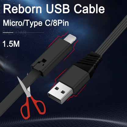 Repairable USB Charging Cable for iPhone & Type-C by HitMyNeed