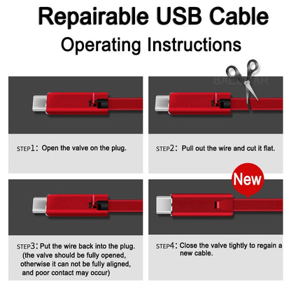 Repairable USB Charging Cable for iPhone & Type-C by HitMyNeed