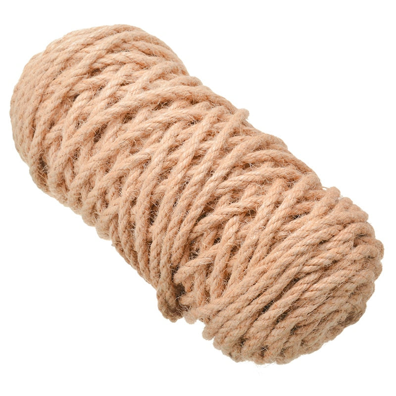 Replacement Sisal Rope 5mm x 50m for Cat Scratch Posts by HitMyNeed