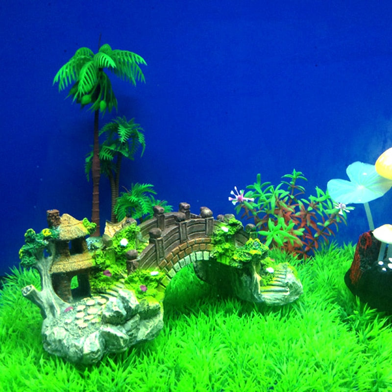 Resin Aquarium Bridge Decoration Ornament by HitMyNeed