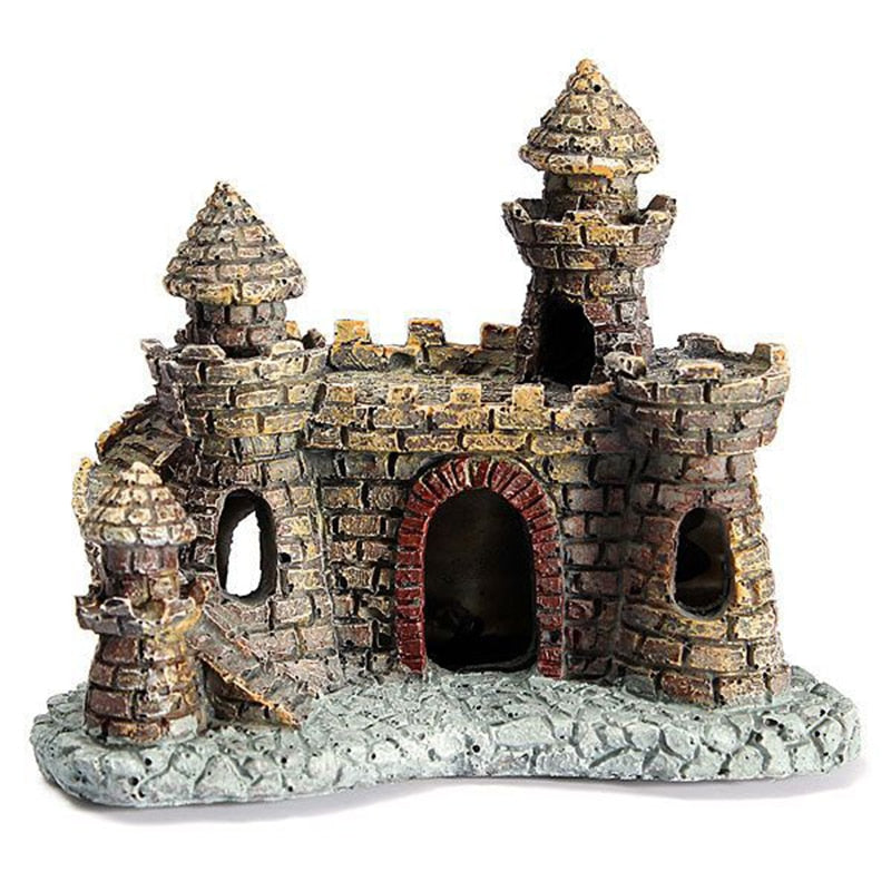 Resin Castle Aquarium Ornament Fish Tank Decor by HitMyNeed