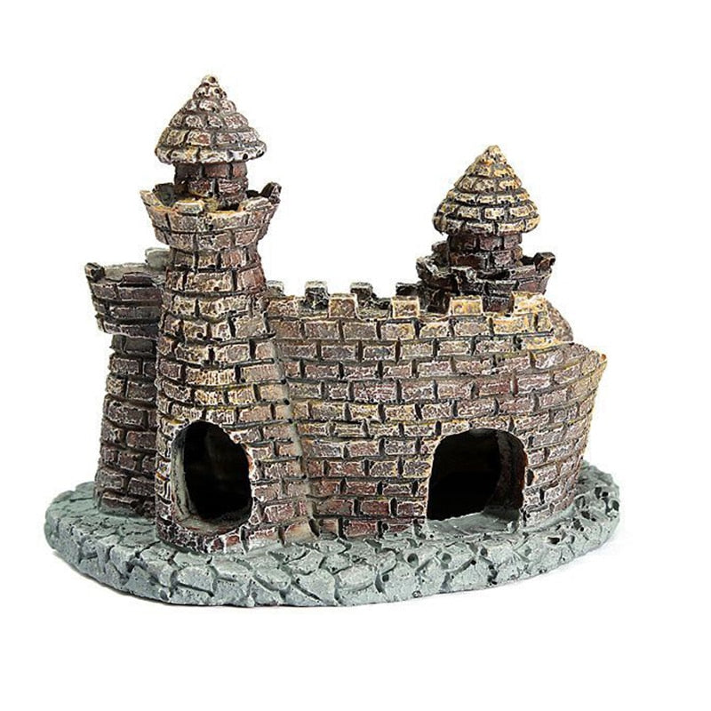 Resin Castle Aquarium Ornament Fish Tank Decor by HitMyNeed