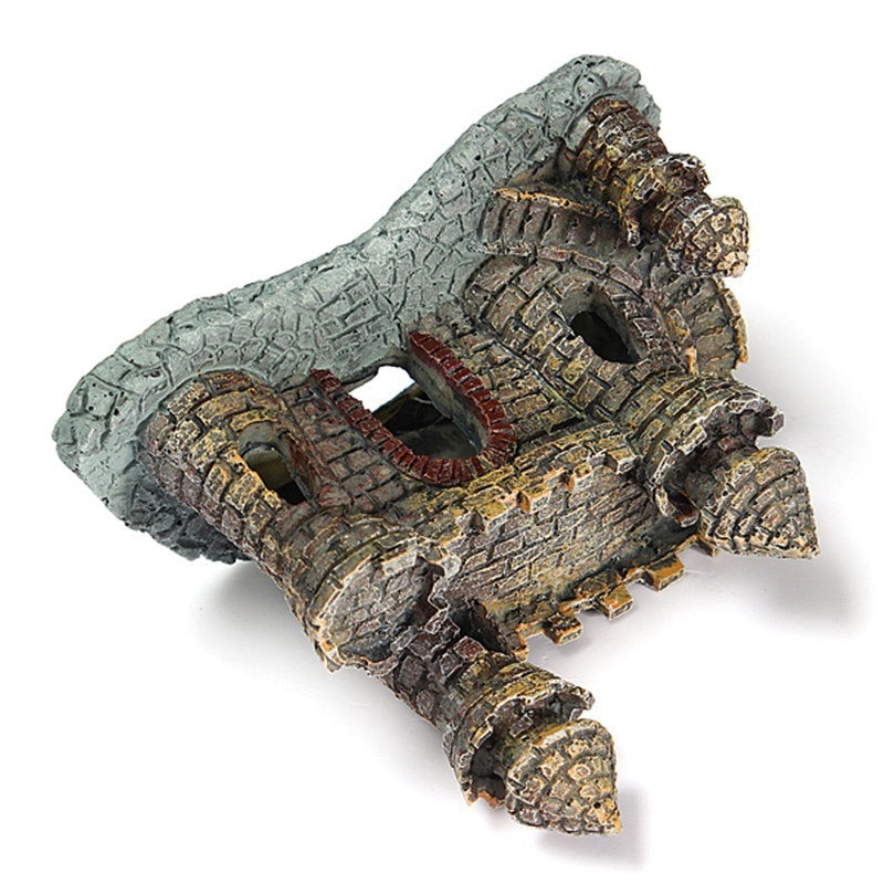 Resin Castle Aquarium Ornament Fish Tank Decor by HitMyNeed