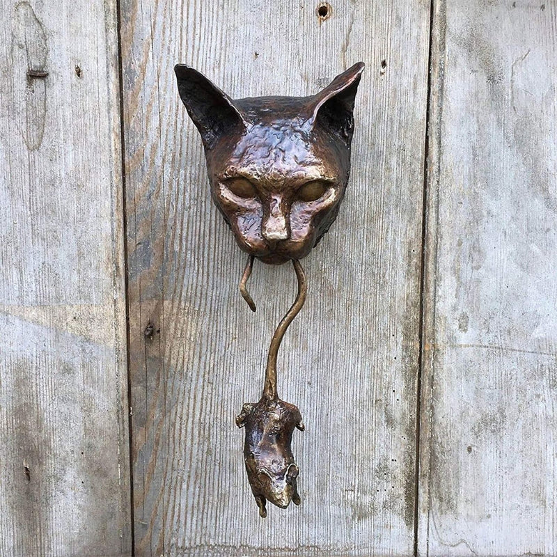 Resin Cat and Mouse Door Knocker by HitMyNeed