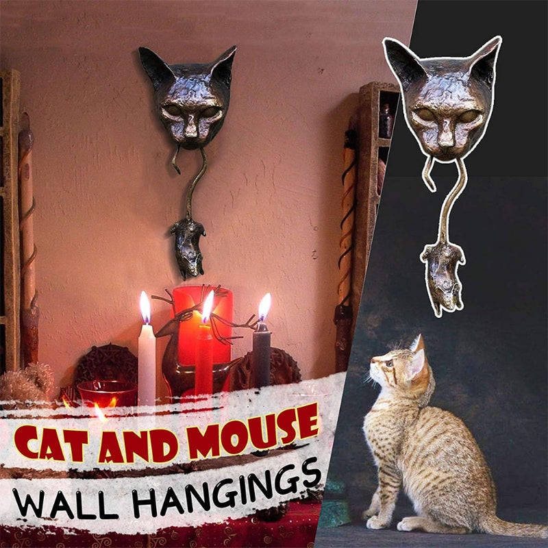 Resin Cat and Mouse Door Knocker by HitMyNeed