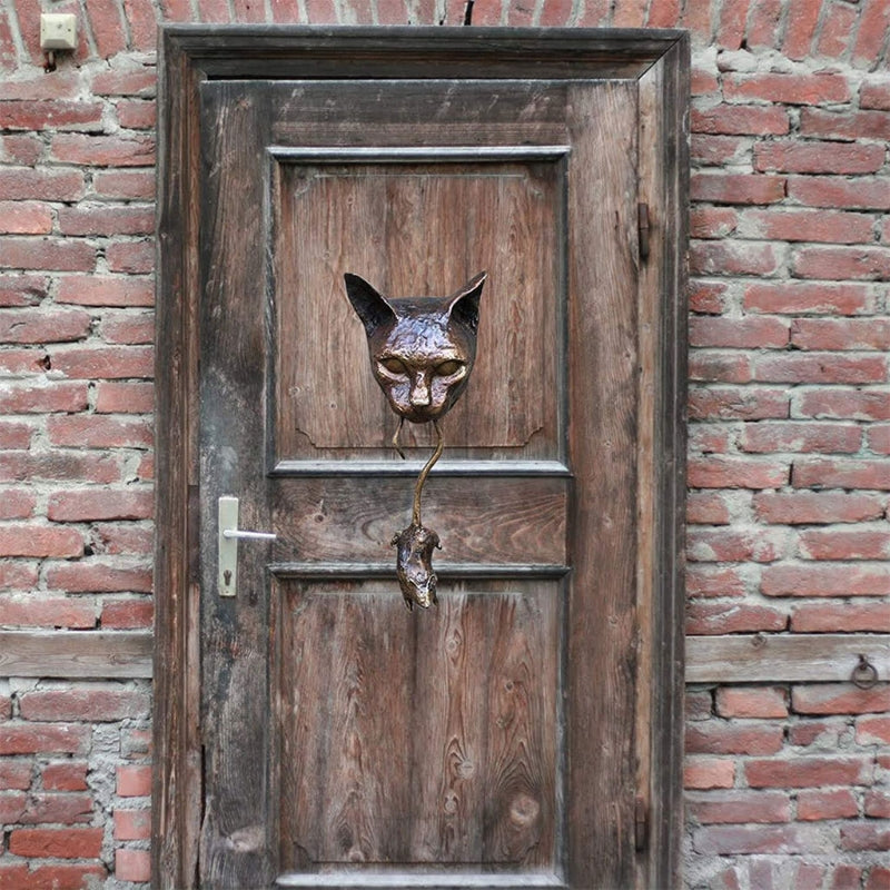 Resin Cat and Mouse Door Knocker by HitMyNeed
