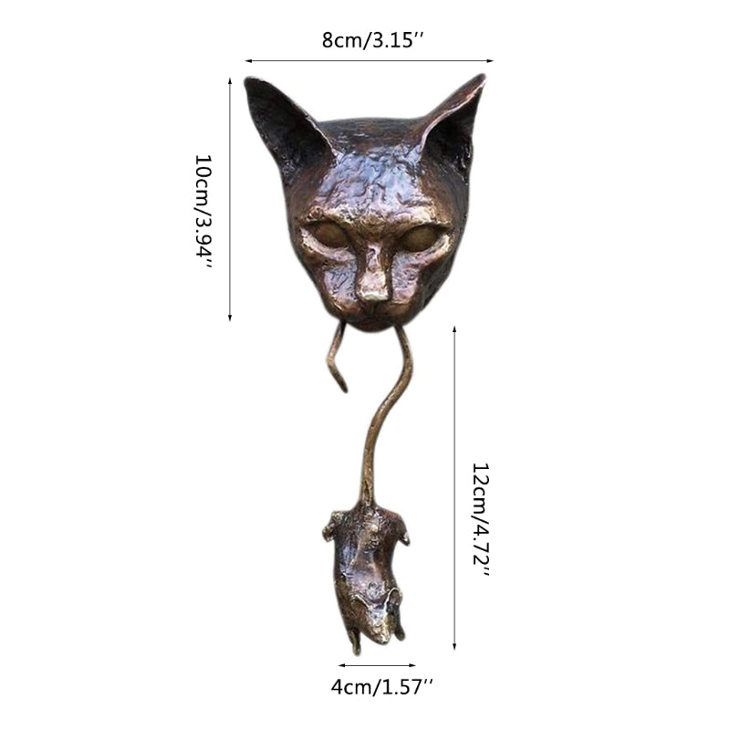 Resin Cat and Mouse Door Knocker by HitMyNeed