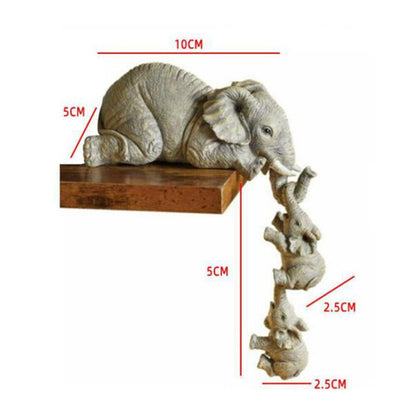 Resin Elephant Figurine Set of 3 by HitMyNeed