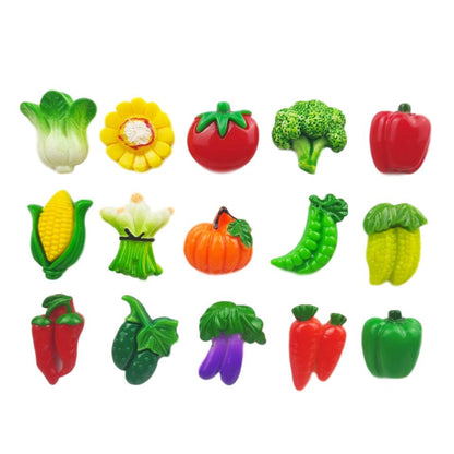 Resin Fruit and Vegetable Fridge Magnets Set (30pcs) by HitMyNeed