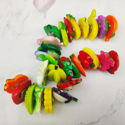 Resin Fruit and Vegetable Fridge Magnets Set (30pcs) by HitMyNeed