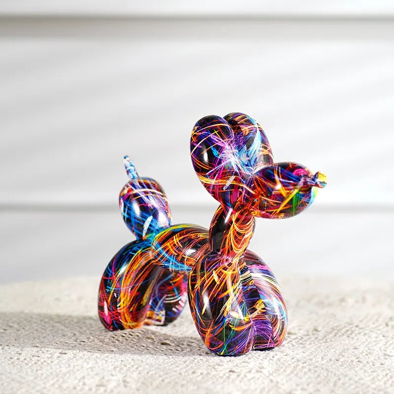 Resin Graffiti Balloon Dog Figurine Decor by HitMyNeed