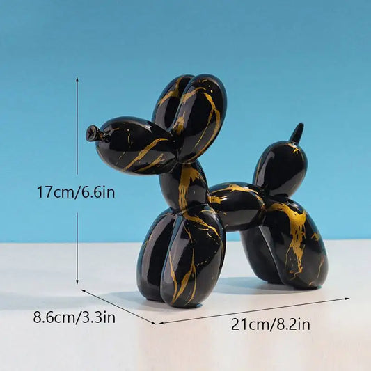 Resin Graffiti Balloon Dog Figurine Decor fm7034-bkgd by HitMyNeed