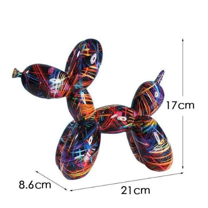 Resin Graffiti Balloon Dog Figurine Decor fm7034-yanhua by HitMyNeed