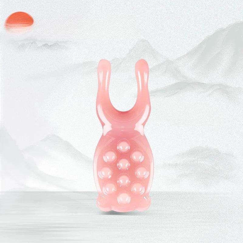 Resin Gua Sha Nose & Face Massage Tool a-pink by HitMyNeed