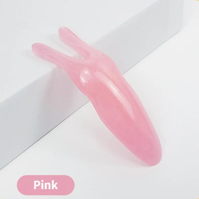 Resin Gua Sha Nose & Face Massage Tool snail-pink by HitMyNeed
