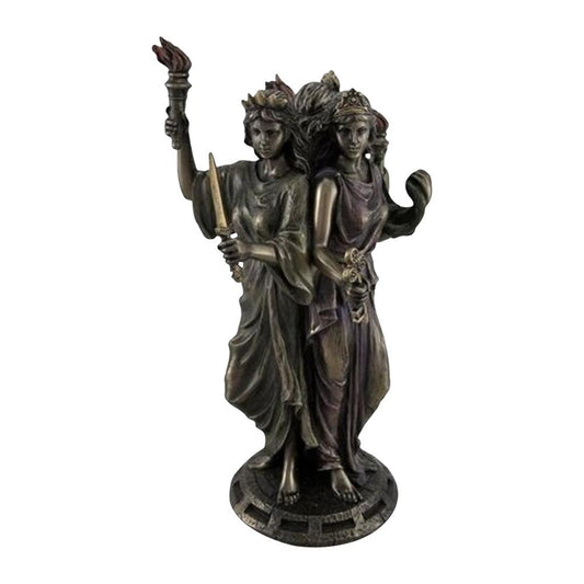 Resin Hecate Triple Goddess Bronze Figurine 16cm by HitMyNeed