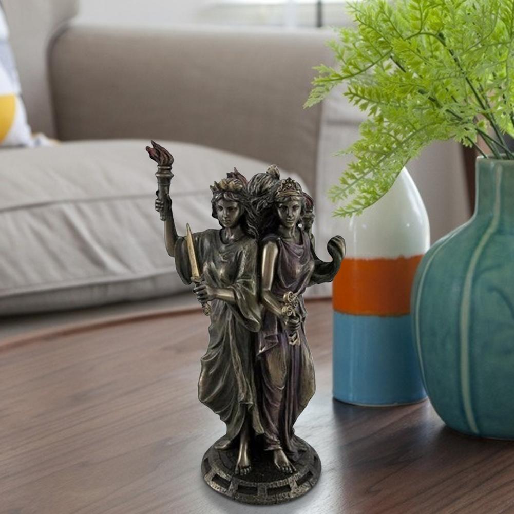 Resin Hecate Triple Goddess Bronze Figurine 16cm by HitMyNeed