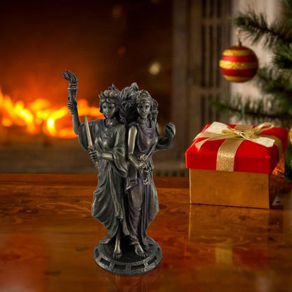 Resin Hecate Triple Goddess Bronze Figurine 16cm by HitMyNeed