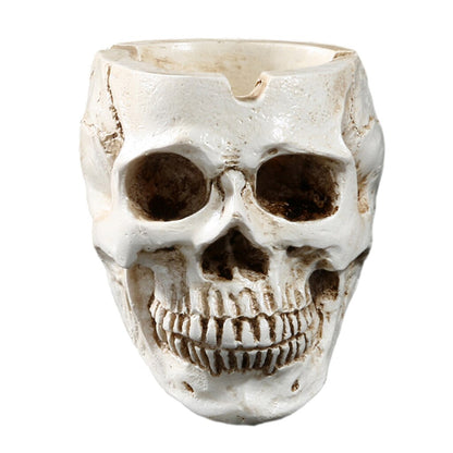 Resin Human Skull Ashtray with Deep Bowl Design by HitMyNeed