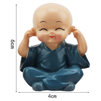 Resin Little Monk Statue Set of 4 by HitMyNeed