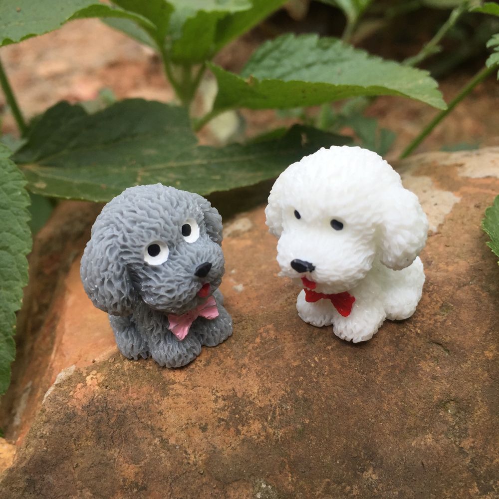 Resin Miniature Dog Figurines Set of 4 by HitMyNeed