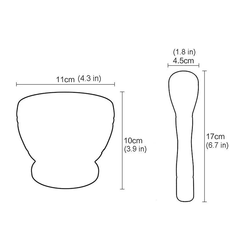 Resin Mortar and Pestle Set for Herbs, Spices & Garlic by HitMyNeed