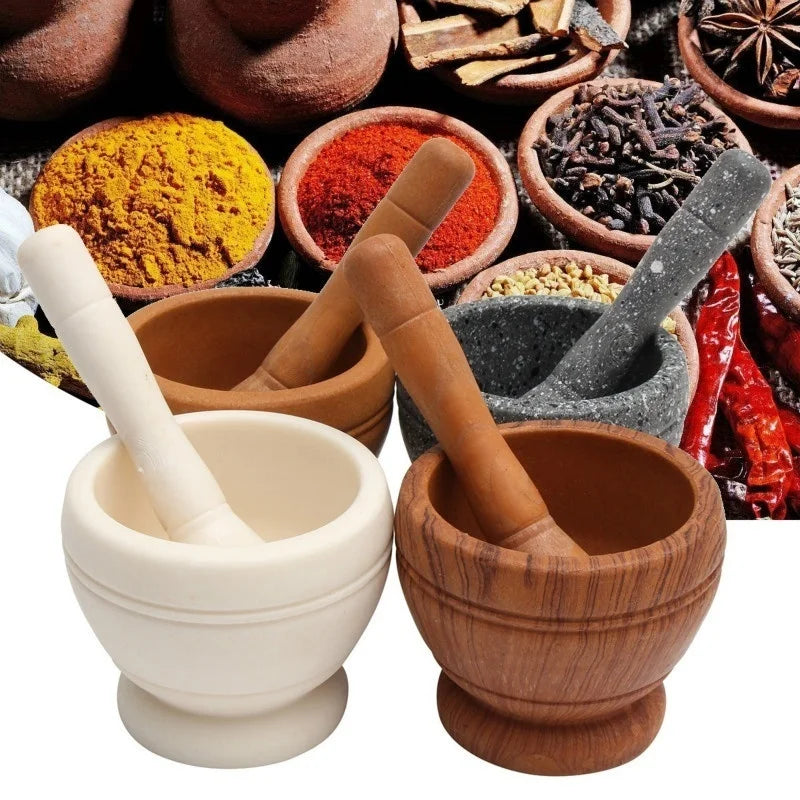Resin Mortar and Pestle Set for Herbs, Spices & Garlic by HitMyNeed