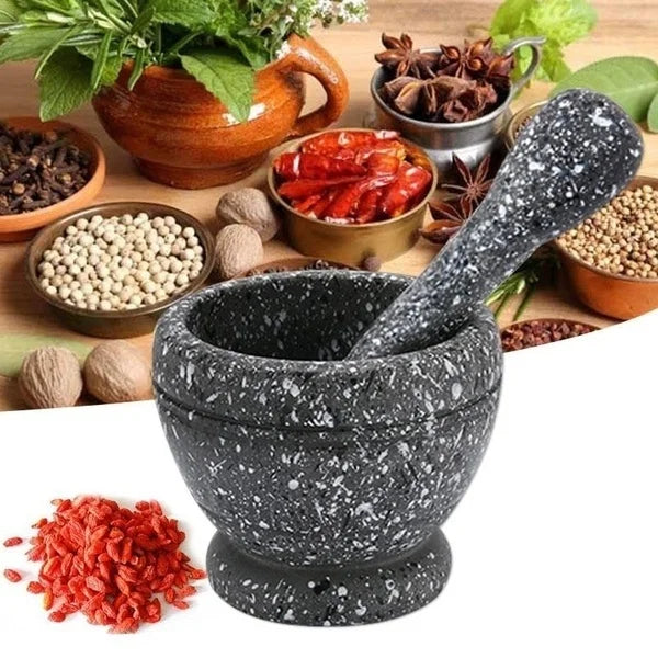 Resin Mortar and Pestle Set for Herbs, Spices & Garlic by HitMyNeed