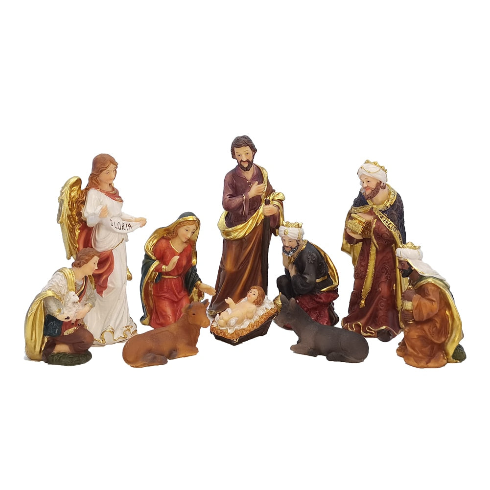 Resin Nativity Figurines Christmas Decoration Set by HitMyNeed