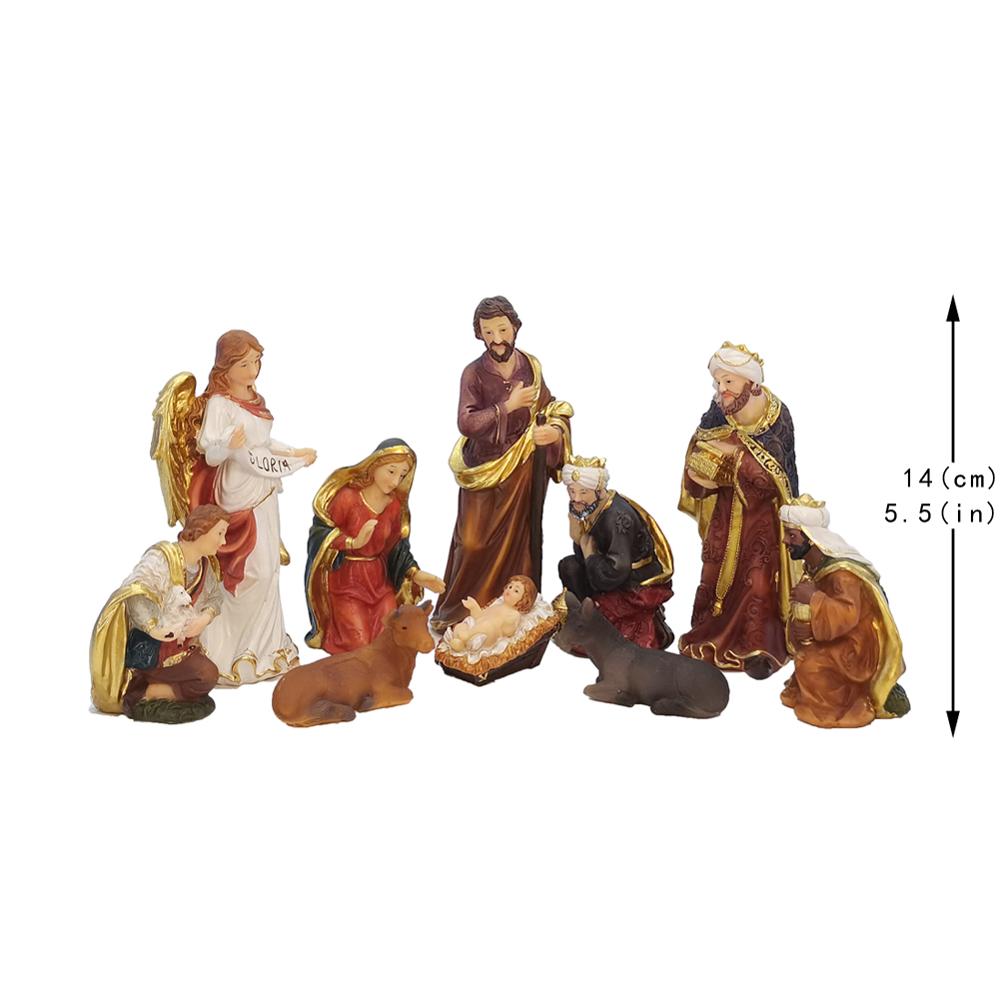 Resin Nativity Figurines Christmas Decoration Set by HitMyNeed