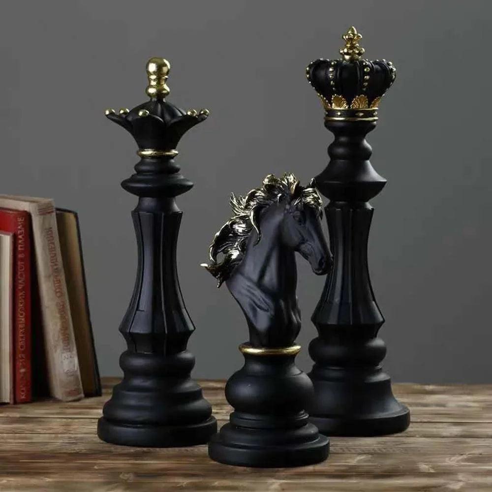 Resin Retro Chess Knight Figurine Home Decor by HitMyNeed