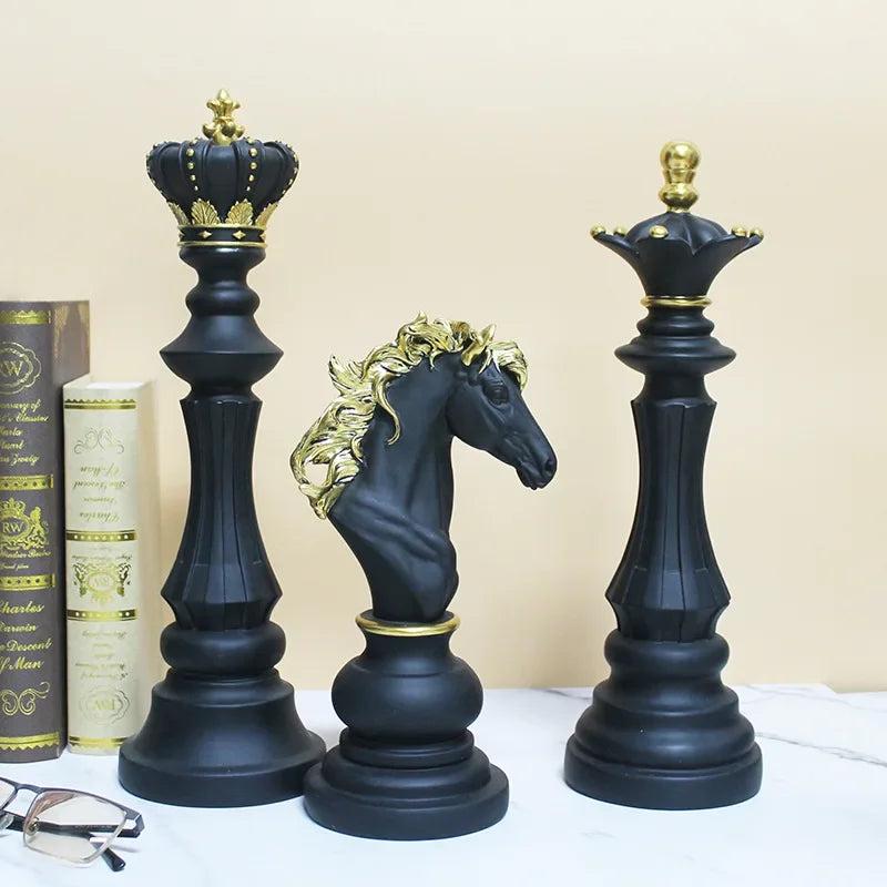 Resin Retro Chess Knight Figurine Home Decor by HitMyNeed