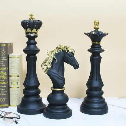 Resin Retro Chess Knight Figurine Home Decor by HitMyNeed