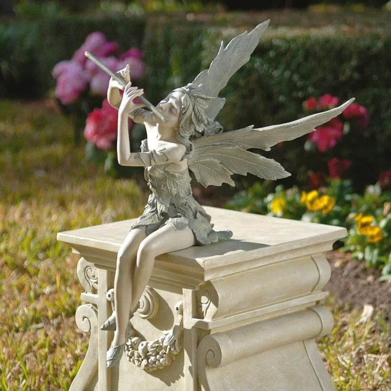 Resin Sitting Fairy Garden Ornament, 18cm by HitMyNeed