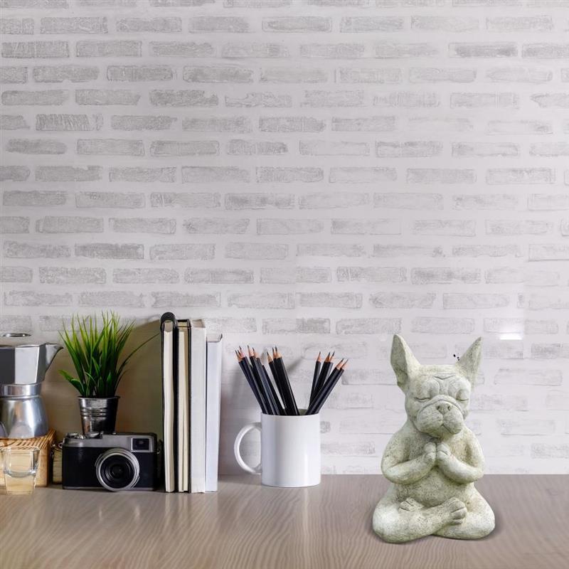 Resin Sitting Meditation Dog Statue Home Decor by HitMyNeed
