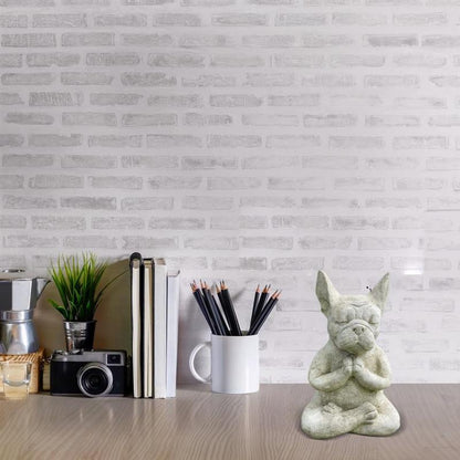 Resin Sitting Meditation Dog Statue Home Decor by HitMyNeed